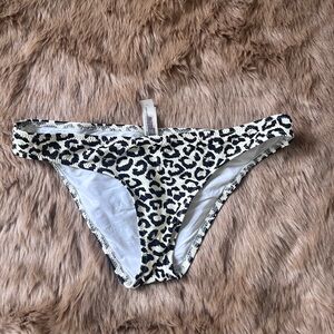Solid & Striped animal print bikini bottoms size S